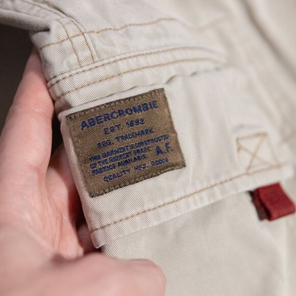 VTG Abercrombie & Fitch Cargo Paratrooper Convertible Zip Pants Mens Medium (34) - Picture 6 of 8